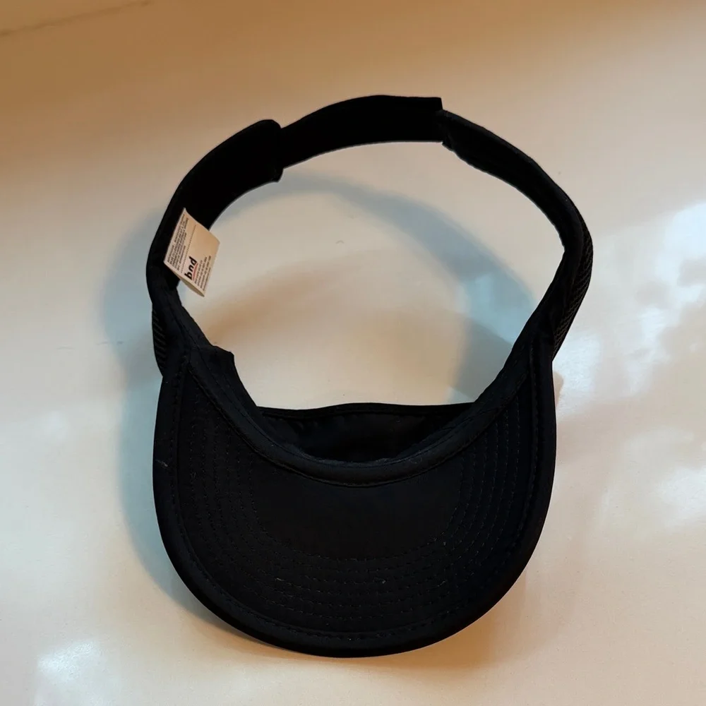 ALO Yoga Black Visor with White Logo mesh sides